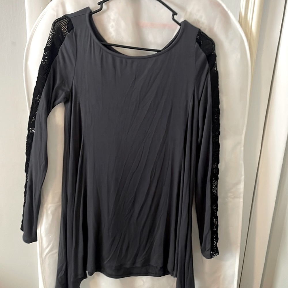 S-Twelve - A-Line Lace Sleeved Top/dress